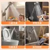 Soporte para cabezal de ducha sin taladro con ventosa, interfaz ajustable universal para fijación de cabezal de ducha en el baño
