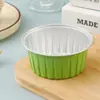 Caja Redonda de Papel de Aluminio para Pastel de 125ml para Hornear Tienda de Postres Transfronterizo Crema Horno Microondas Freidora de Aire Bol para Pudín
