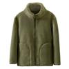 Chaqueta Gruesa para Niños y Niñas con Forro Polar y Cuello Vertical, Chaqueta Gruesa de Lana de Cordero para Uniforme Escolar, Cálida de Invierno Transfronteriza