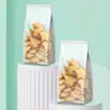 Bolsas Sellables Transparentes Esmeriladas Estilo Acordeón, Bolsas para Galletas de Copo de Nieve, Bolsas de Plástico Autoportantes para Alimentos, Bolsas para Empaquetar Snacks de Repostería