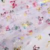 En stock colorido láser Mariposa Dorada malla gasa estilo antiguo hanfu muñeca de juguete tela de malla vestido de niña