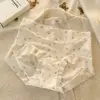 Roupa íntima feminina de seda gelada sem costura, leve, 10A antibacteriana, com reforço de algodão estendido na virilha, confortável, não causa coceira, cueca boxer feminina