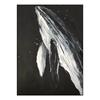 Pintura al óleo pintada a mano, ballena en blanco y negro, porche, pintura decorativa, moderna, sencilla, sala de estar, sofá, fondo, pared, pintura colgante de alto sentido