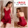 Nuevos Pijamas Sexys para Mujer, Tentación de Encaje, Tirantes para Primavera y Otoño Incluyendo Camisón, Falda Delgada de Seda de Hielo de Verano, Juego Completo Ll76