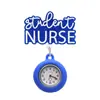 Reloj de bolsillo retráctil para enfermera RN más vendido transfronterizo, hebilla de acrílico con purpurina fácil de tirar, reloj de bolsillo anti-pérdida con insignia médica NURSE
