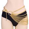 Cadena de cintura gruesa multicapa para mujer, cadena de metal con borlas para celebridades de Internet, decoración para vestido, camisa, cinturón de traje