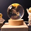 Bola de Cristal Luminosa Tallada en 3D Internamente Transfronteriza Luz Cálida Luz Nocturna Adornos de Decoración Navideña para Amigos Regalos de Navidad
