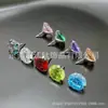Jiang Ti F136 Titanio Dientes Largos Clavo para Oreja Tres Garras con Circonita 5A Cuerpo de Aleación de Titanio G23 Joyería para Perforación Clavo para Cartílago de la Oreja