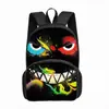 Mochila Nueva para Estudiantes Temu Amazon 16 pulgadas Monstruo de Dibujos Animados Estilo Graffiti Impresión Gran Capacidad Reducción de Peso Fabricante