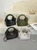 Bolso de mano vintage texturizado de nicho, bolso tote pequeño para mujer, nuevo modelo 2026, bolso tipo cubo simple, bolso de bandolera de moda