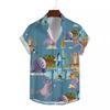 Nueva camisa de manga corta holgada para fiesta de hombre impresa en 3D transfronteriza DIY para figurar