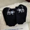 Calcetines Lindos de Huevo de Gato para Mujer, Calcetines de Media Pantorrilla para Primavera y Otoño, Patrón Estéreo de Dibujos Animados, Medias Divertidas con Estilo e Interesantes para Verano