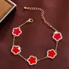 Pulsera de Flor de Cinco Hojas Multicolor Popular de Joyería Transfronteriza Temu para Mujer, Accesorio de Moda Versátil de Alta Gama y Atmósfera