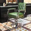 Silla Retro Pomada para Hombre Salón de Barbería Peluquería Silla Reclinable Afeitado Facial Permanente Coloración Asiento de Peluquería