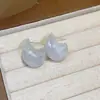 Pendientes de botón de plata con baño de oro real de 18 quilates, con aguja de plata, circonita y diseño único de oreja de gato, de lujo ligero y sensación de alta gama, al por mayor