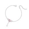 Pulsera de Plata de Ley 925 Alas de Ángel para Mujer Estilo Sencillo de Moda Pulsera de Ala Deslizante 520 Pulsera de Corazón para el Día de San Valentín