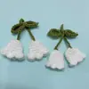 Fio de Lã Crochê à Mão DIY Flores 3D Tridimensionais para Roupas, Bolsas, Cachecóis, Chapéus, Acessórios, Sinos de Vento, Pequenos Enfeites de Flor para Cabelo