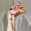 Pulseira Tesouro Super de Cristal Branco Natural, Ametista, Quartzo Rosa, Amazonita, Flor de Cola Vermelha, Citrino, Pedra da Lua, Ouro Negro