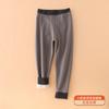 Calça de Outono Infantil Essencial para Uniforme Escolar Novo Estilo Outono e Inverno 2026 Calça de Algodão de Camada Dupla Color Blocking Calça Térmica de Algodão Tencel Color Blocking Quente