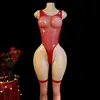 Comércio Exterior Transfronteiriço Lingerie Sexy Europeia e Americana, Body Sexy Transparente com Strass, Bodybody Erótico Apertado