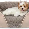 Diretamente do fabricante, cama para cachorro espessa, novo tapete de pelúcia curta para cães e gatos de outono e inverno, totalmente fechado para uma sensação de segurança, cama lavável para animais de estimação
