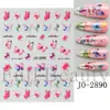 Adesivos de Unhas Transfronteiriços Novo Estilo Letras Simples em Inglês Quatro Cores Artísticos Florais Adesivos de Unhas com Letras Atacado
