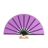 Estilo Chino Retro 13 pulgadas Plástico Tai Chi Kung Fu Abanico Danza de Rendimiento Accesorio Plegable Artes Marciales Doble Cara
