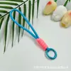 Cordón para Teléfono con Bloques de Color Dopamina, Llavero Tejido, Correa Desmontable Anti-Pérdida, Cuerda para Colgar en Mochila, Correa de Muñeca