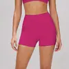 Shorts de yoga transfronterizos europeos y americanos con acabado cepillado para mujer, con un diseño sin costuras, ajustado al cuerpo, de cintura alta y que realza los glúteos, adecuados para deportes, running, fitness y secado rápido. 5555