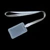 Cubierta para tarjeta de identificación transparente de plástico PP de doble cara vertical, carcasa para tarjeta de identificación plegable tipo flip, en stock, venta al por mayor