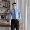 Camisa morada color vino blanco para hombre ropa de trabajo para maestro ventas de seguros belleza automotriz atuendo de negocios hotel ocho colores opcionales