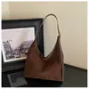 Bolsa de ombro de tecido escovado de comércio exterior, moderna e popular, para mulheres, nova moda, bolsa tote de grande capacidade para o dia a dia, bolsa transversal versátil