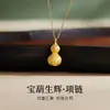 Collar Colgante de Calabaza de Plata de Ley S925 para Mujer, Nuevo Estilo Chino, Estilo Antiguo, Lujo Ligero, Nicho, Diseño de Alta Gama, Cadena para Suéter de Otoño e Invierno