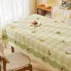 Mantel de Dibujos Animados Impermeable, Resistente al Aceite, Resistente al Calor, Uso Doméstico, Nuevo Modelo 2025, Estilo Crema Sin Lavado Mantel Cuadrado de PVC, Mantel para Mesa de Comedor