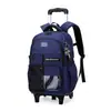 Nova Mochila de Carrinho Modelo Infantil para Alunos do Ensino Fundamental Anos 3-6, Alunos do Ensino Médio, Mochila com Rodinhas de Seis Rodas para Subir Escadas de Grande Capacidade