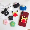 Desenho Animado Boneca Plana Filme Macio Acessórios para Celular Decoração com Adesivo Artesanal diy Suporte Dobrável Airbag Desenho Animado
