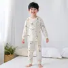 Pijama Unisex de Estilo Coreano para Bebés y Niños Mayores, Set de Dos Piezas con Estampado de Dibujos Animados para Otoño Invierno 2026