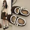 Sapatos de Algodão com Renda 2026 Velcro Fundo Plano Novo Outono Inverno Sapatos Birkenstock Feminino Salto Escondido Para o Trabalho Plus Veludo Quente
