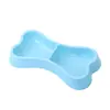 Tazón para Perro Tazón Doble Integrado Plástico Color Caramelo Agua para Beber Alimentación Tazón para Gato Anti-Vuelco Lavable Universal para Mascotas Perro y Gato # #
