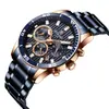 Reloj de Tres Ojos Verde Submariner para Hombre, Resistente al Agua, Correa de Acero, Calendario Luminoso, Deportivo Multifuncional, Reloj de Cuarzo