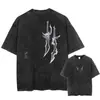 Camiseta Lavable de Manga Corta para Pareja Estilo Anime Bidimensional Solo Leveling Yo Subo de Nivel Solo Suministro Transfronterizo Exportación