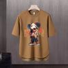 Nova camiseta de manga curta masculina verão coreano estilo moderno simples meia manga top Hong Kong estilo frouxo casual moda marca t-shirt