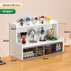 Expositor de figuras tipo escalera de escritorio con cajones, caja ciega Pop Mart caja de almacenamiento, organizador de papelería para escritorio de estudiante