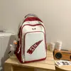 Mochila Escolar para Mulheres 2026 Nova de Aparência Sofisticada Costura em Contraste Moda Casual para Alunos do Ensino Fundamental e Médio Mochila Versátil