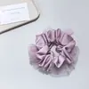 Elástico de cabelo de organza com retalhos de cetim, temperamento de nicho de alta qualidade, luxo leve, para mulheres, moda, corda de cabelo requintada para a nuca