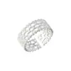 Anillo de Plata de Ley 925 con Incrustaciones de Pedrería y Diseño de Encaje para Mujer, Hueco, Simple, Moderno, Individual, Exquisito, Juego de Anillos para Dedo Índice