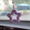 Nuevo Colgante de Decoración Interior de Coche con Estrella de Cinco Puntas de Arcilla, Cristal y Diamante Transfronterizo Colgante de Coche para Mujeres Dropshipping