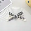 Lazo de Encaje Cuadros Escoceses Colgante de Corazón DIY Tejido a Mano Accesorios para Ropa Muñeca Funda de Teléfono Móvil
