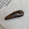 Pinzas para el cabello BB de tela con estampado de leopardo retro, versátiles para mujer, accesorios para el cabello elegantes y con atmósfera, simples y chic para el uso diario