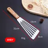 Pala de cocina con mango de madera pala para freír pala de acero inoxidable pala para teppanyaki pala para cocinar herramienta para bistec y barbacoa fábrica en stock